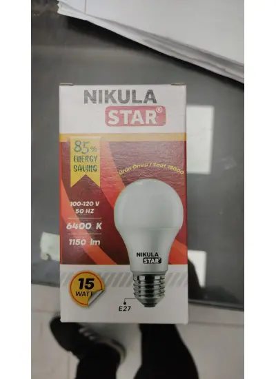 Nikula Star 5 Li 15 Watt Led Ampul Beyaz Işık Aydınlatma lambası