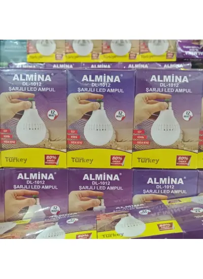 Almina Dl-1012 ( Şarjlı & 12w ) Şarjlı Led Ampul