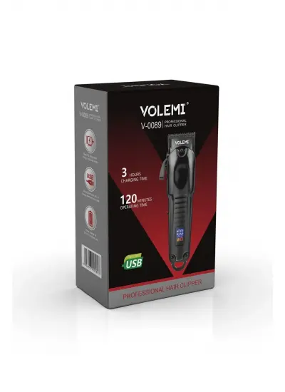 Volemi V-0089 Saç Sakal Tıraş Makinesi Şarjlı Lcd Ekran Professional