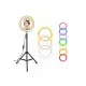 BLİC BLD-03 26cm 10 Inç 26 Cm Rgb Çok Renkli Led Make Up Selfie Işığı Tripot 