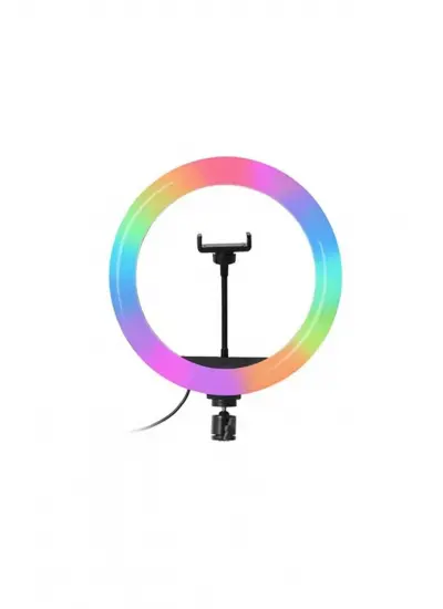 BLİC BLD-03 26cm 10 Inç 26 Cm Rgb Çok Renkli Led Make Up Selfie Işığı Tripot 