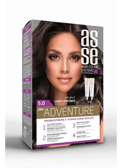 asse Adventure Set Saç Boyası No:5.0 Açık Kestane