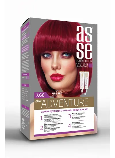 asse Adventure Set Saç Boyası No:7.66 Ateş Kızılı