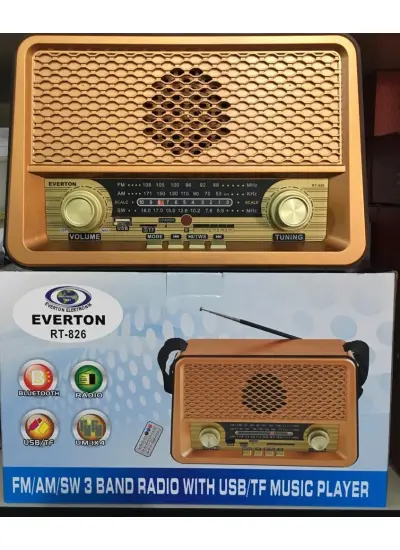 Everton Rt-826 Usb/bt/fm Solar Paneli Nostajık Radyo RT826