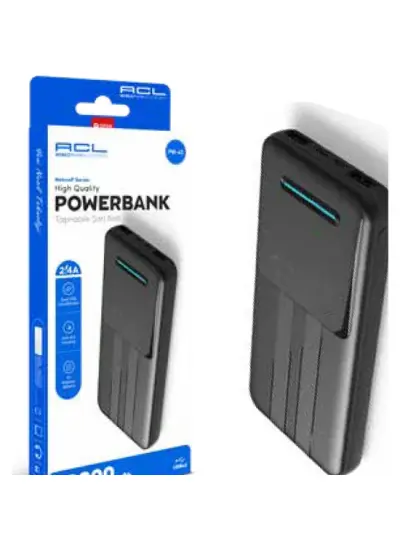 Acl PW-43 2XUSB,  2.4 Amper LED Aydınlatmalı Type-C, Mikro Giriş Powerbank