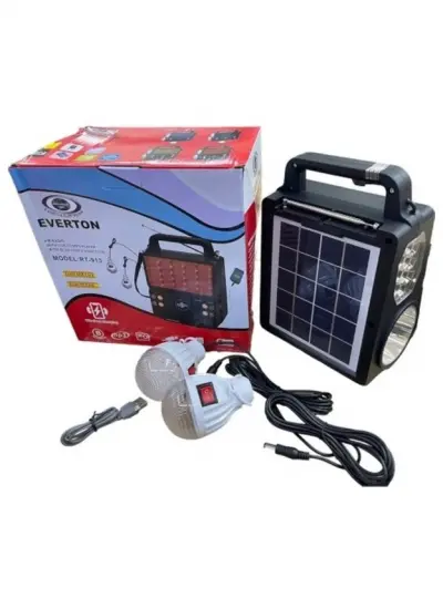 Rt-913 Rt-913 Şarjlı Fm/usb/bt Güneş Enerjili 2 Ampullü Solar Set