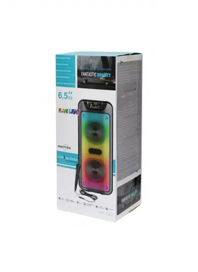 Torima Gts-1703 Mikrofonlu Rgb Ledli Bluetooth Hoparlör Usb-Tf-Fm Radyo Siyah