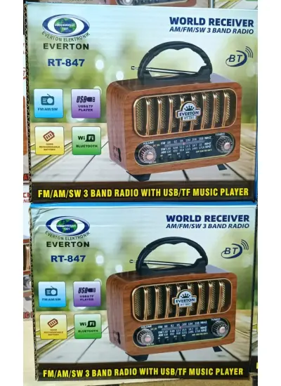 Everton Rt-847 Usb/bt/fm Solar Paneli Nostajık Radyo