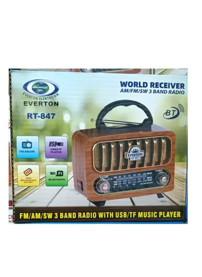 Everton Rt-847 Usb/bt/fm Solar Paneli Nostajık Radyo