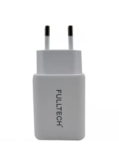 Fulltech PD Ev Şarj Aleti 3A/33W, Çift Portlu 1xUSB, 1xType-C Şarj Başlığı FC12