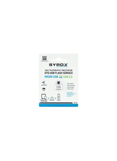 Syrox DT12 USB Giriş Micro Uç Çıkışlı Otg Dönüştürücü