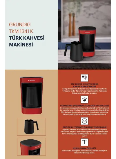 Grundig Tkm 1341 K Türk Kahve Makinesi 5 Fincan Kapasiteli