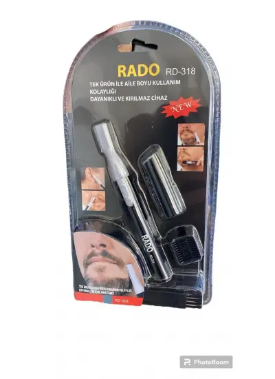 Rado RD-318  Burun Kulak Kıl Alma Sakal Kaş Bıyık Düzeltme Makinesi Pilli