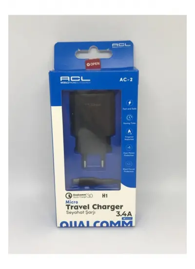 ACL H1 Quick Charge 3.4a 18 Watt Mıcro Seyahat Şarj Aleti