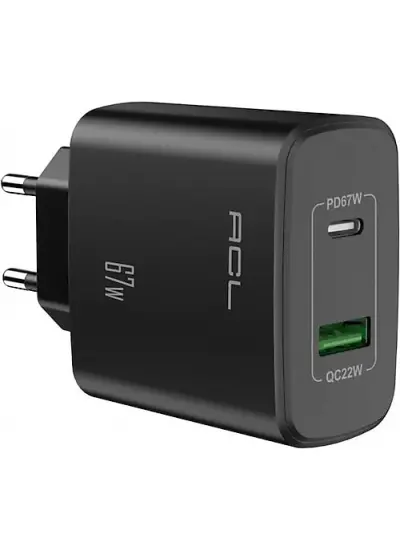 Acl  L12 Ultra hızlı  67W Çoklu Type-C - Usb-A Şarj Başlığı