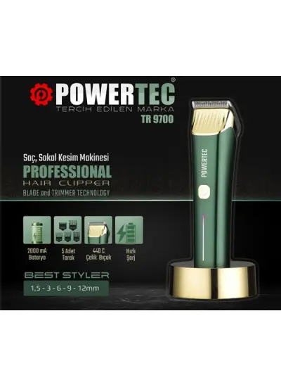 Powertec TR-9700 Saç ve Sakal Tıraş Makinesi