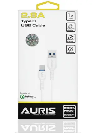 Auris Ars-cb08 2.8A Type-C 1m USB Kablo