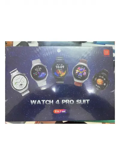 Watch 4 pro Suit 7 Kordonlu Yuvarlak Kasa Erkek Sesli Görüşme Bildirim Alma Nfc Akıllı Saat