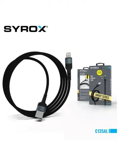 Syrox C135AL 2.4A Hızlı İphone Lightnıng Şarj & Data Kablosu