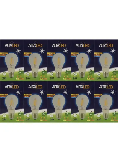 Alta Led 4w Gün Işığı Dekoratif Led Ampul - E27 Normal Duy 3000k 5 li