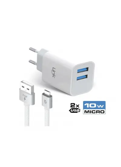 Linktech C203 Safe Micro USB 10W Dual Hızlı Şarj Aleti