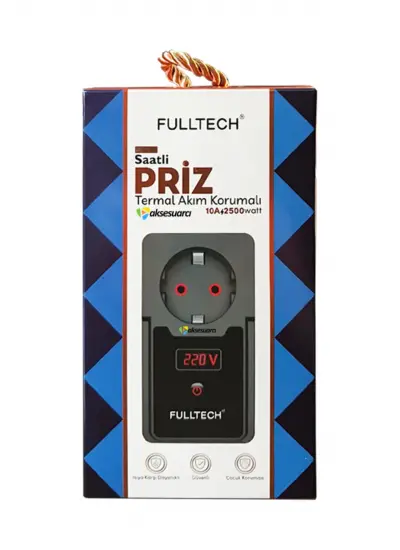 Fulltech Ftr-10 Saatli 10A 2500W Termal Akım Korumalı Priz