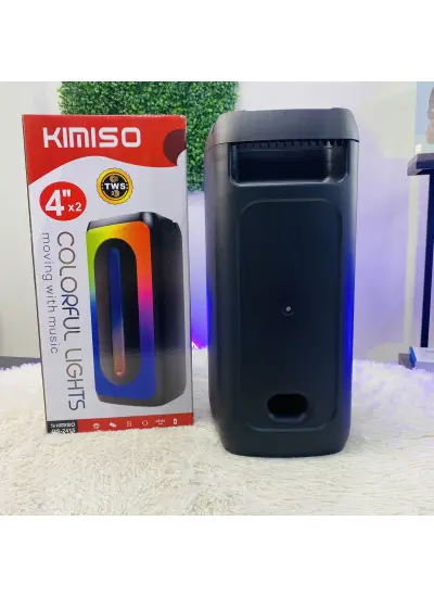 Kimiso Bluetooth Hoparlör Canlı Ses Güzel Led Tasarım Hoparlör  Qs-2415