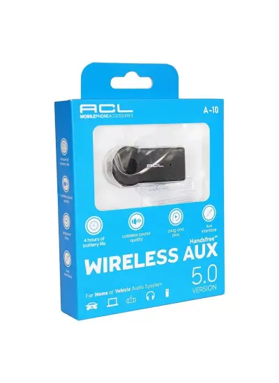 Acl A-10 Telefon Bağlantı Aparatı Aux Bluetooth 3.5mm Wireless 5.0 Versiyon