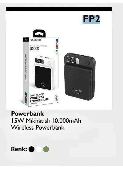 Fulltech  FP2 15W Mıknatıslı 10.000mAh Wireless Powerbank