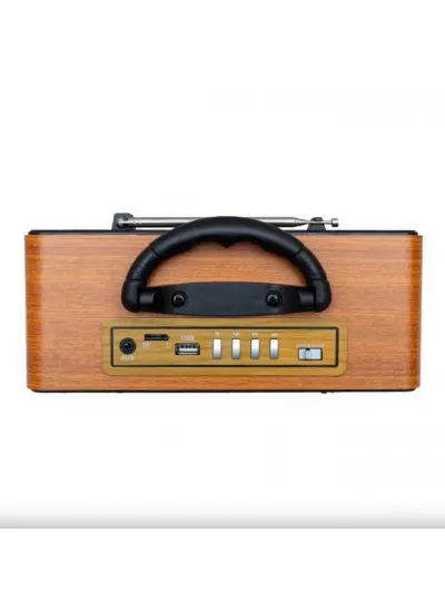 Japanex Jpn-1961 Nostaljik Görünümlü Bluetooth Mp3 Çalar Radyo  Ahşap Kutusu Müzik Çalar