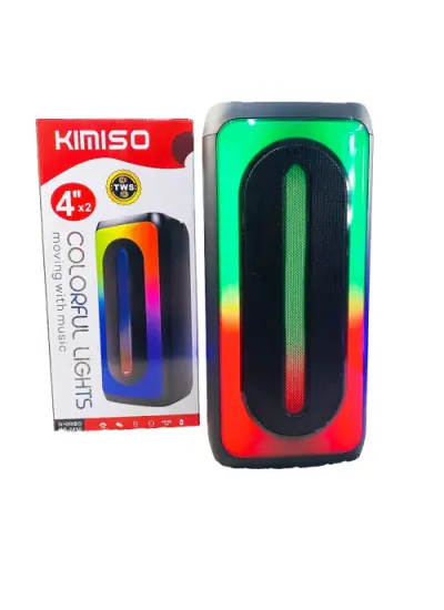 Kimiso Bluetooth Hoparlör Canlı Ses Güzel Led Tasarım Hoparlör  Qs-2415