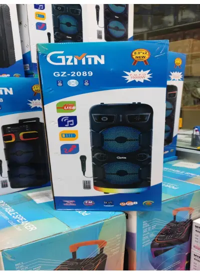 Gznt Gz-2089 Kablosuz Hoparlör Çift 8 İnç Uzaktan Kumanda İle Büyük Stereo Hoparlör