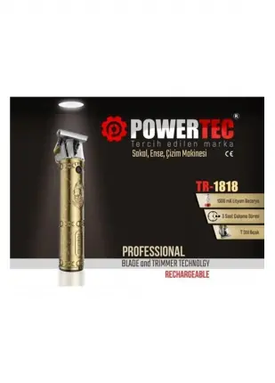 Powertec Tr-1818 T-bıçak Ense Sakal Çizim Tıraş Makinesi