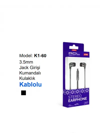 Acl K1-60 3.5mm Jack Girişi Kumandalı Kulaklık