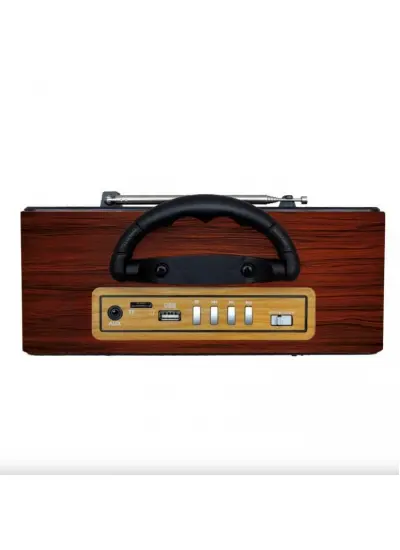 Japanex Jpn-1961 Nostaljik Görünümlü Bluetooth Mp3 Çalar Radyo  Ahşap Kutusu Müzik Çalar