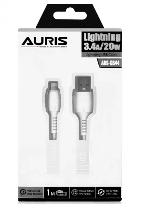Auris Ars-cb44 20W-3.4A Lightning Şarj Data Kablo