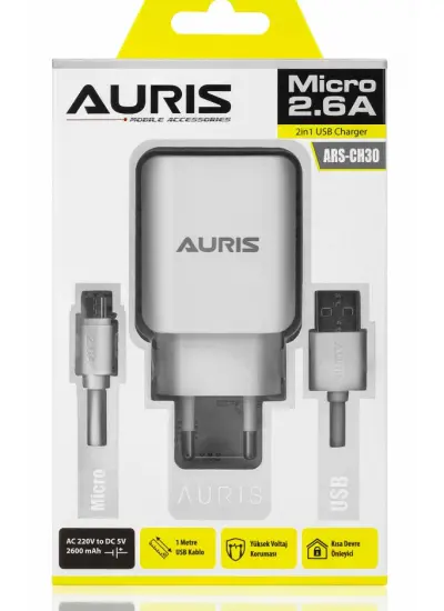 Auris Ars-ch30 Micro Set 2.6A Eco Şarj Cihazı