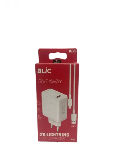 Blic Giveaway Ba-3 2a Led Işıklı  1mt Lıghtnıng Kablo şarj Aletı