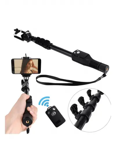 Blic Uzayabilir 113,5cm Bluetooth Kumandalı Selfie Seyahat Çubuğu Tripod Blt23