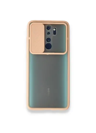 Xiaomi Redmi Note 8 Pro Kılıf  Buzlu Kamera Sürgülü Silikon Pembe