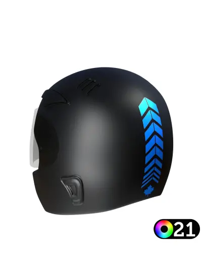 2 Adet Sport Tasarımlı Kask, Araba Ayna Sticker Reflektif, Floresan, Parlak Düz, Özel Renkler Çınar Extreme