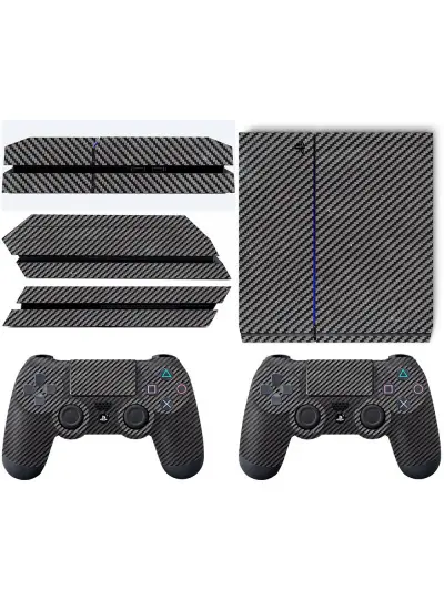 PlayStation 4 Siyah Carbon Fiber Kaplama Takımı Çınar Extreme