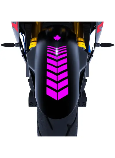 Moto Rider 4'lü Sticker Seti Gül Pembesi İç Dış Jant Şeridi Kask ve Çamurluk Çınar Extreme