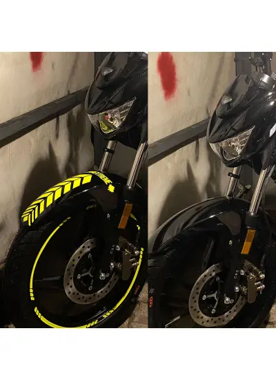 Moto Rider 4'lü Sticker Seti İç Dış Jant Şeridi Kask Çamurluk Çınar Extreme