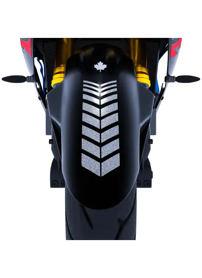 2 Adet Sport Motosiklet Çamurluk Yaldızlı Gümüş Kask Sticker Çınar Extreme