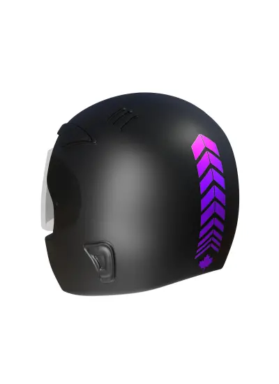 2 Adet Sport Kask, Araba Ayna Patlıcan Moru Kask Sticker Çınar Extreme