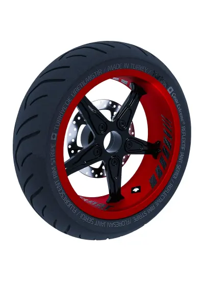 Gp Racing Siyah Karbon Fiber Dokulu İç Jant Şeridi Sticker Çınar Extreme