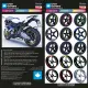 Gp Racing Siyah Karbon Fiber Dokulu İç Jant Şeridi Sticker Çınar Extreme