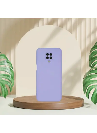 Xiaomi Redmi Note 9 Pro Rubber Silikon Kılıf Lila