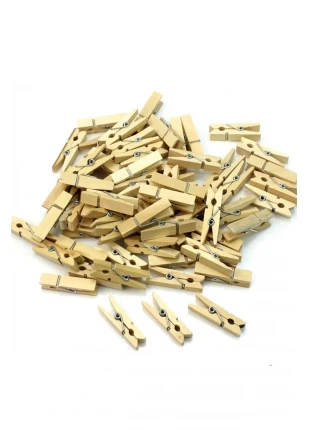 100'lü Ahşap Mandal 2.5cm (10'lu Paket-1000 Adet) - CBT8848-1434